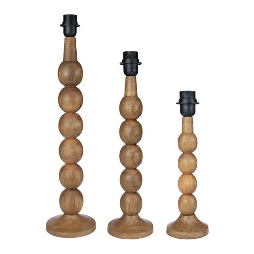 lamp base bulbs mango wood 45cm