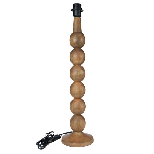 lamp base bulbs mango wood 60cm