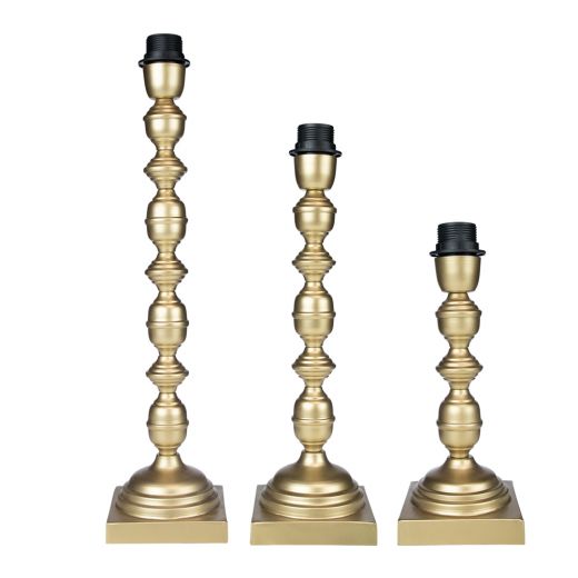 lampenfuss ornament champagner gold 11x11x30cm