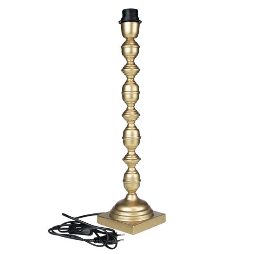 lampenfuss ornament champagner gold 12x12x50cm