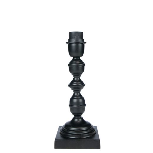 lampenfuss ornament schwarz 11x11x30cm