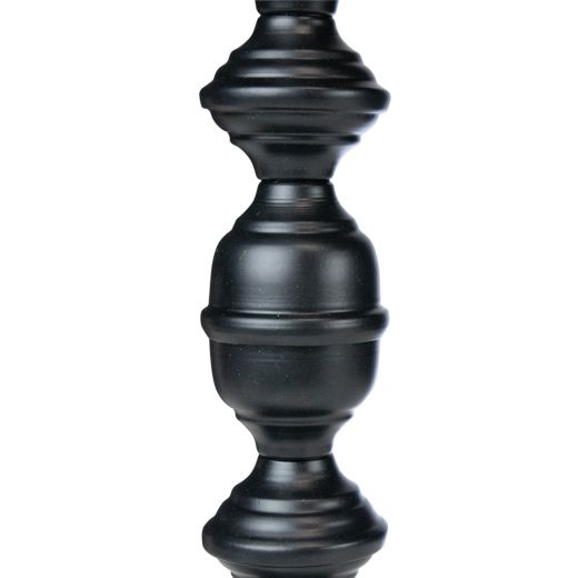 lampenfuss ornament schwarz 12x12x40cm