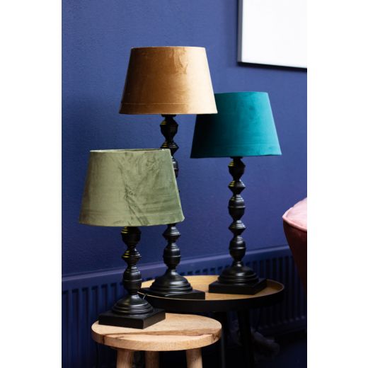 lampenfuss ornament schwarz 12x12x40cm