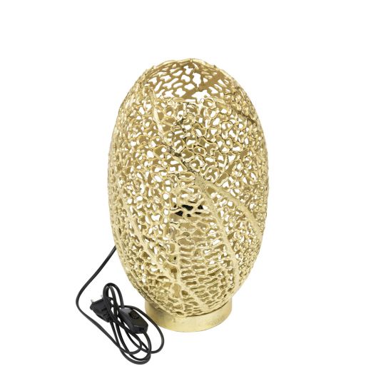 lampe de table corail champagne or 30cm