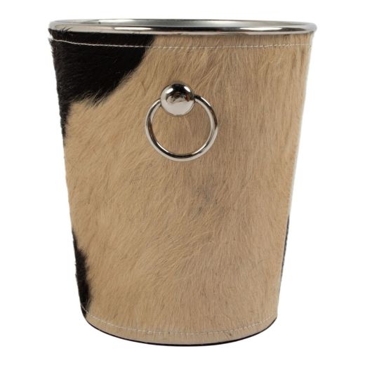 seau à champagne vache noir/blanc