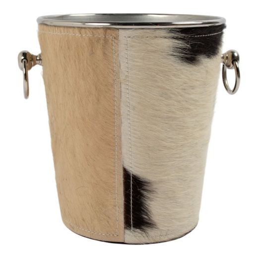 seau à champagne vache noir/blanc