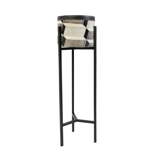 Flowerpot on stand illusion multicolor h55 h67 h80 (set of 3) (bos taurus taurus)