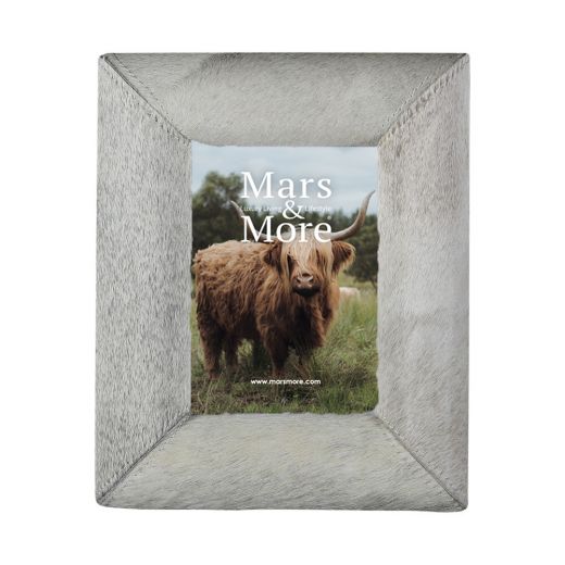 cadre photo vache renflement gris 18x13cm