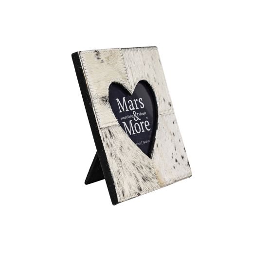 *bilderrahmen kuh herz schwarz/weiss 20x20cm*