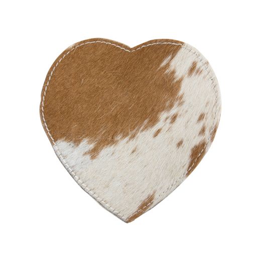 boîte de rangement coeur vache brun 15cm*