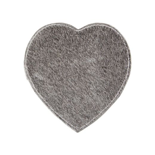 boîte de rangement coeur vache gris 15cm*