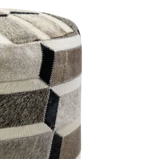 Tabouret Vache rond illusion multicolore 30x30x40cm (bos taurus taurus)
