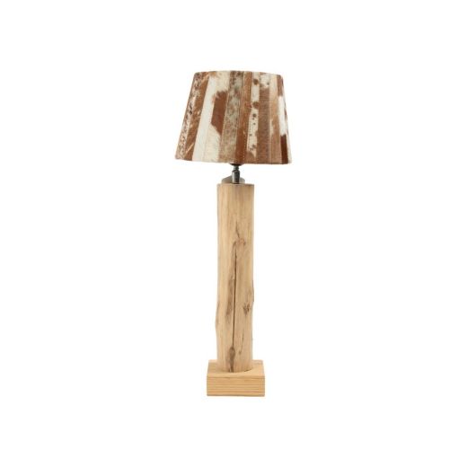 Lampshade cow skin patchwork brown/white 20cm (bos taurus taurus)