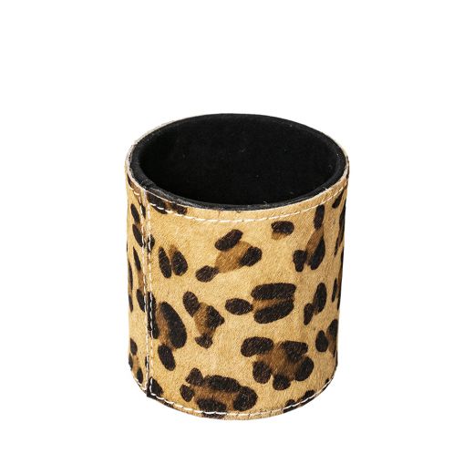 *bleistiftbecher kuh leopard 10cm*