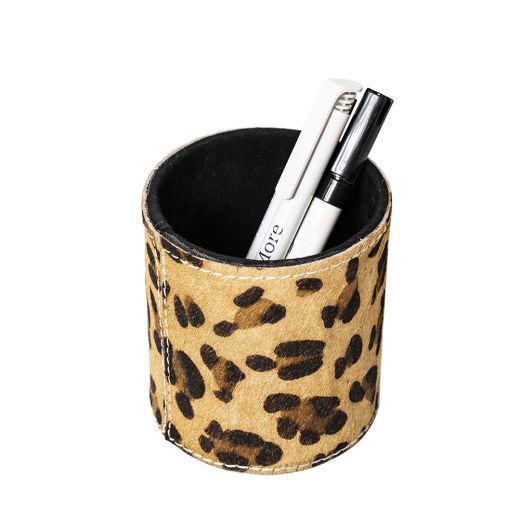 *bleistiftbecher kuh leopard 10cm*