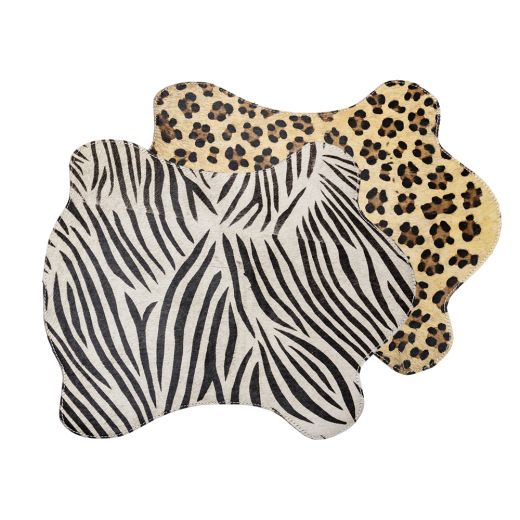 *tischset kuh form leopard 30x48cm*