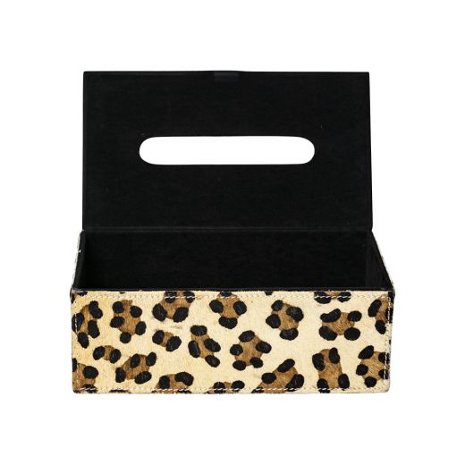 *taschentuch spender kuh leopard 25x14x9cm*