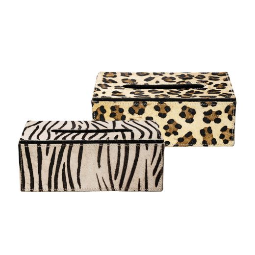 *taschentuch spender kuh leopard 25x14x9cm*