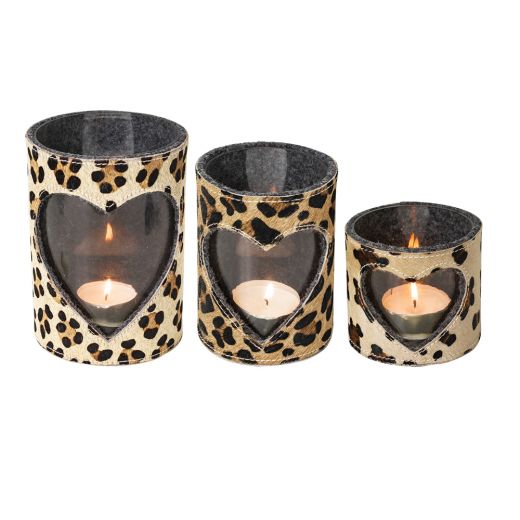 *windlicht kuh herz leopard 10cm*
