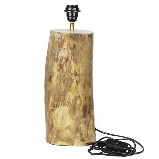 pied de lampe eucalyptus tronc 35cm