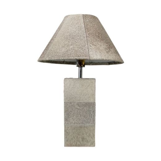 pied de lampe carré vache gris 45cm