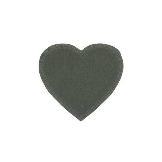 dessous de verre peau de vache coeur gris 14cm