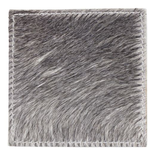 coaster vache carré gris 10cm (ensemble de 4)