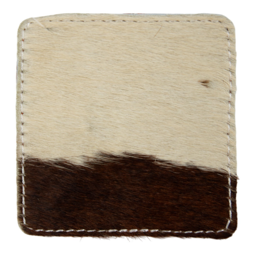dessous de verre vache carré brun/blanc 9x9cm
