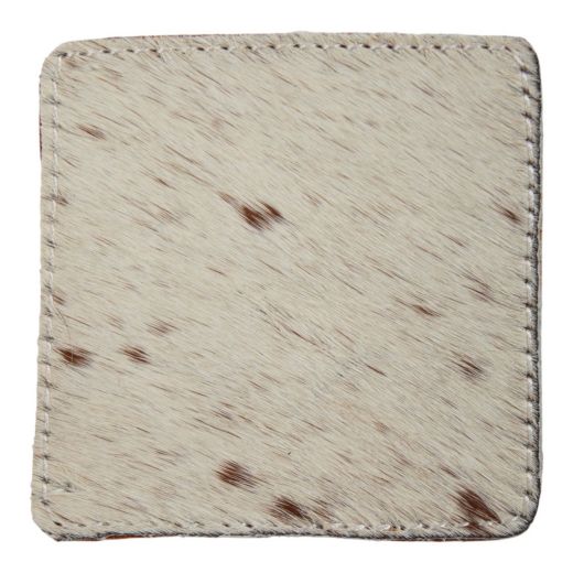 dessous de verre vache carré brun/blanc 9x9cm