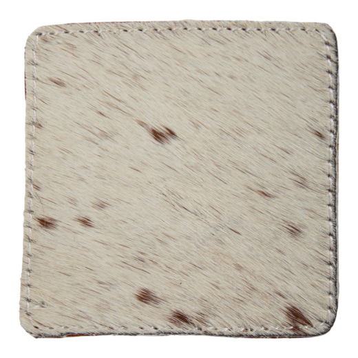 dessous de verre vache carré brun/blanc 9x9cm