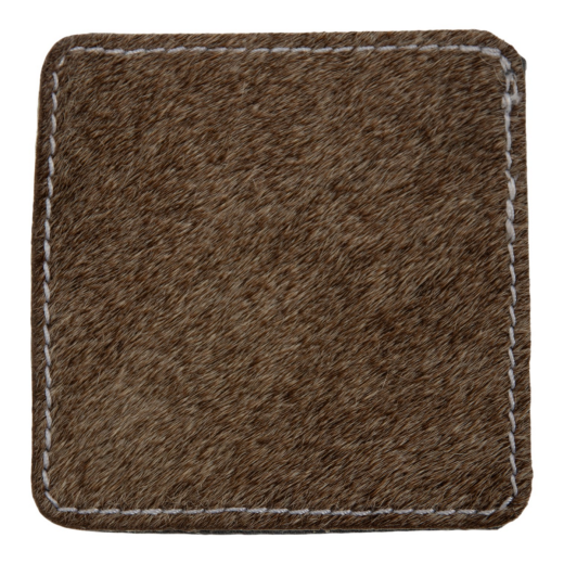 coaster cow square grey 9x9cm (bos taurus taurus)