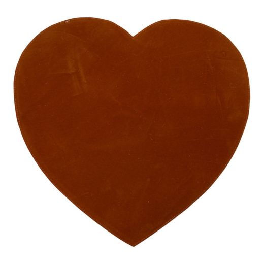 placemat cowhide heart brown/white 39cm (bos taurus taurus)