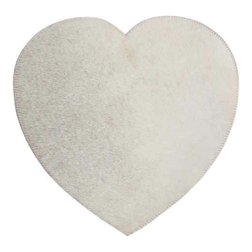 placemat cowhide heart grey 39cm (bos taurus taurus)