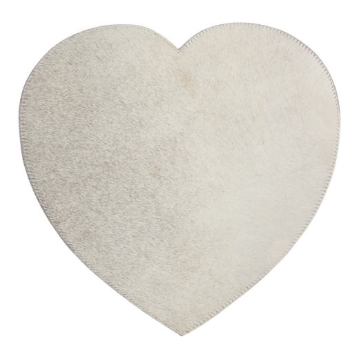 placemat cowhide heart grey 39cm (bos taurus taurus)