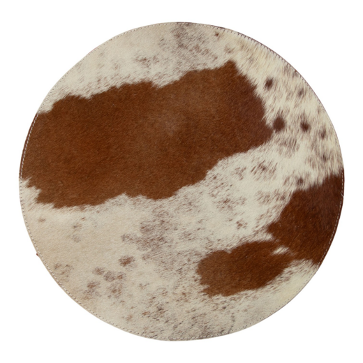placemat cowhide round brown/white Ø38cm (bos taurus taurus)