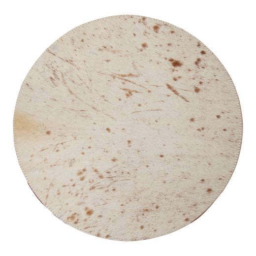 placemat cowhide round brown/white Ø38cm (bos taurus taurus)