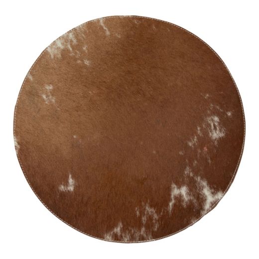 placemat cowhide round brown/white Ø38cm (bos taurus taurus)