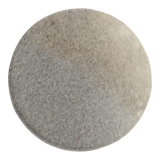 placemat cowhide round grey Ø38cm (bos taurus taurus)