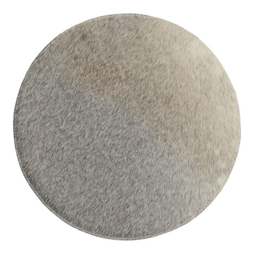 placemat cowhide round grey Ø38cm (bos taurus taurus)