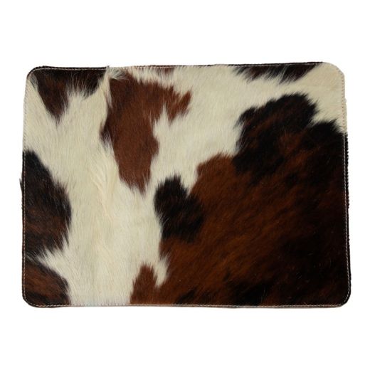placemat cowhide rectangular brown/white 30x40cm (bos taurus taurus)