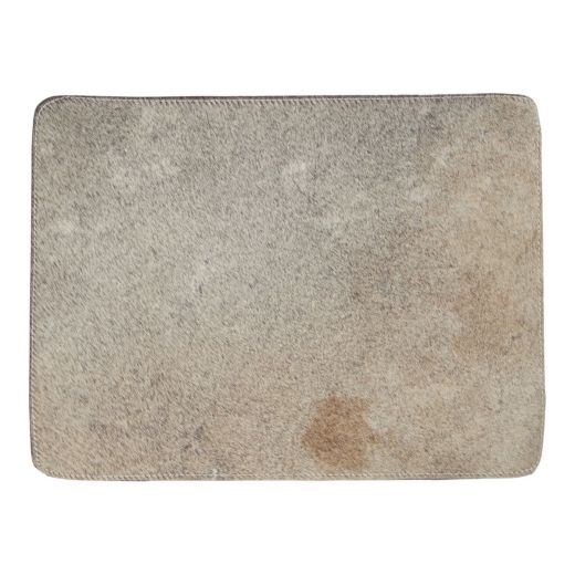 placemat cowhide rectangular grey 30x40cm (bos taurus taurus)
