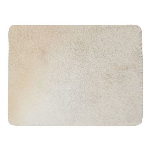 placemat cowhide rectangular grey 30x40cm (bos taurus taurus)