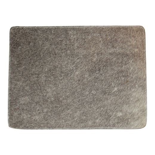 placemat cowhide rectangular grey 30x40cm (bos taurus taurus)