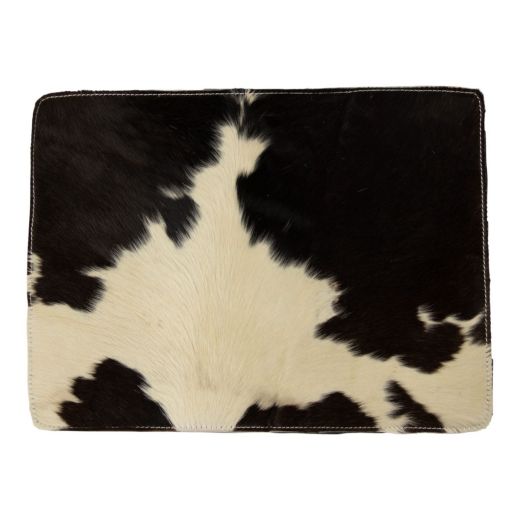 placemat cowhide rectangular black/white 30x40cm (bos taurus taurus)