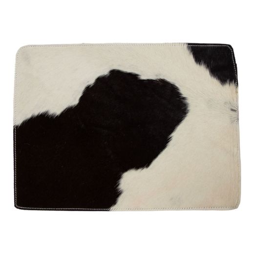 placemat cowhide rectangular black/white 30x40cm (bos taurus taurus)