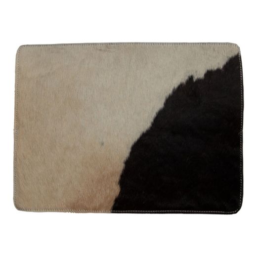 placemat cowhide rectangular black/white 30x40cm (bos taurus taurus)
