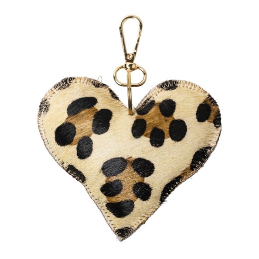 keychain cow heart leopard medium gold (bos taurus taurus)*