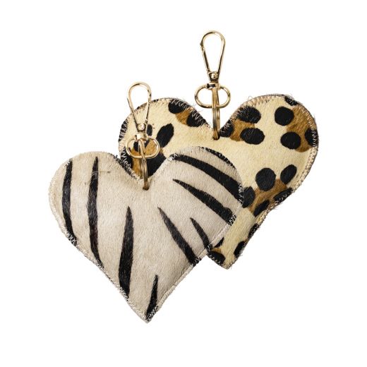 keychain cow heart leopard medium gold (bos taurus taurus)*