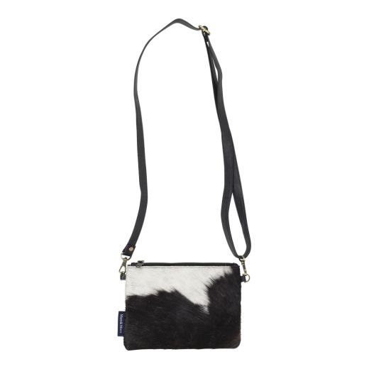 sac bandouliére vache noir/blanc 23cm*