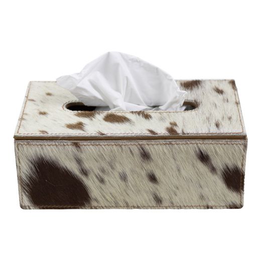 tissue box cow brown/white 25x14x9cm (bos taurus taurus)